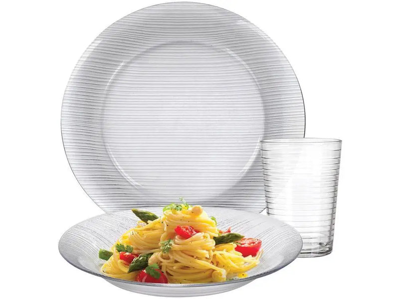 Aparelho de Jantar 12 Peças de Vidro Diamante