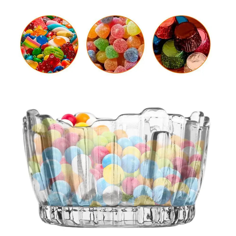 Baleiro Bomboniere Potiche Em Vidro 2 Peças