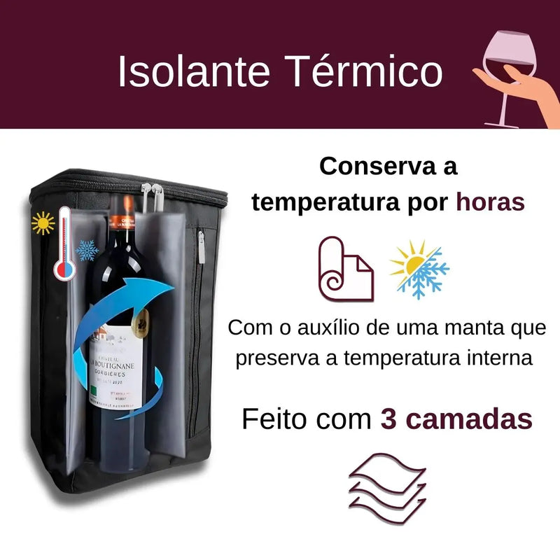 Bolsa Térmica Oxford Premium para Vinhos