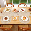 Kit 6 Jogos Americanos Redondos com Porta-Copos – Trançados, Laváveis e Térmicos