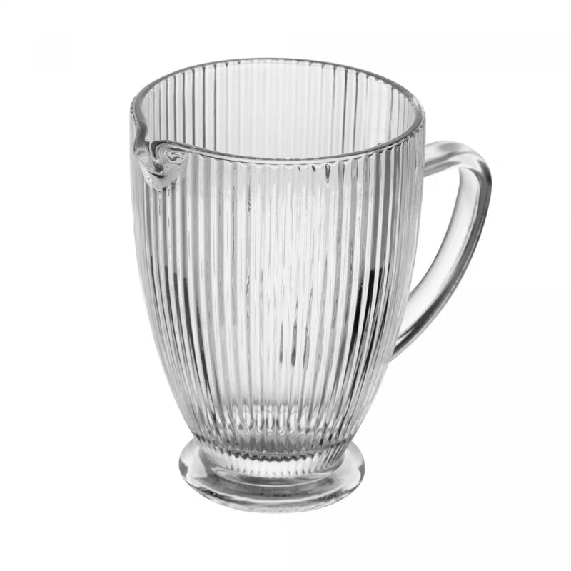 Jarro De Vidro Transparente Modelo Rayé 1320ML