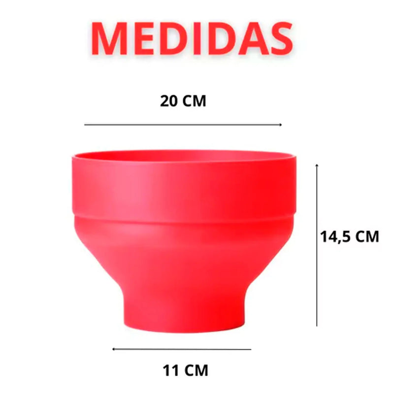 Pipoqueira De Silicone Dobrável Para Micro-Ondas
