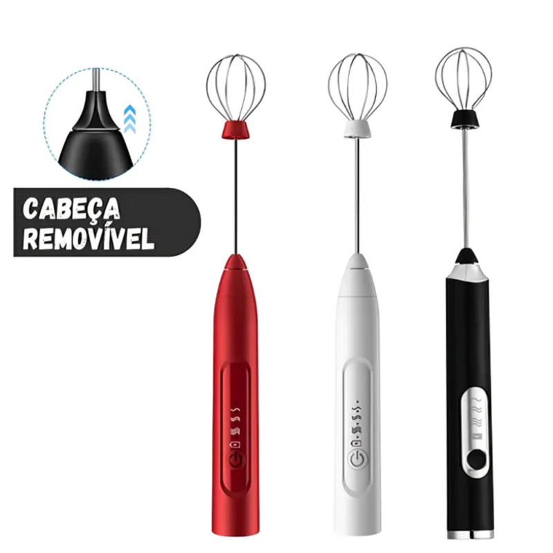 Batedor Misturador Mixer Elétrico Para Bebidas