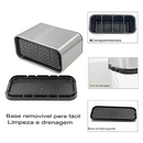 porta talheres inox escorredor"

"organizador de talheres com dreno"

"escoderredor profissional para restaurante"

"porta talheres 4 divisórias"

"acessório de cozinha inoxidável"