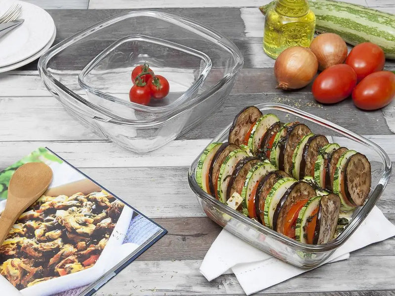 Kit 3 Assadeiras de Vidro