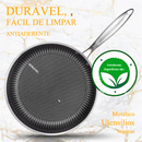 Frigideira Inox Antiaderente com Tampa