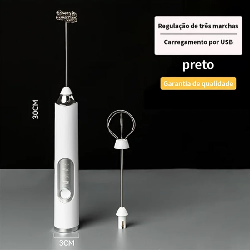 Batedor Misturador Mixer Elétrico Para Bebidas