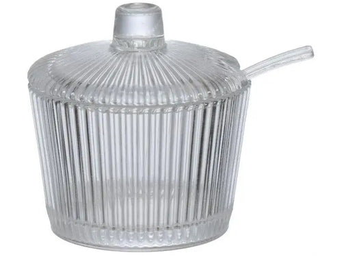 Açucareiro com Colher de Vidro Graffiato