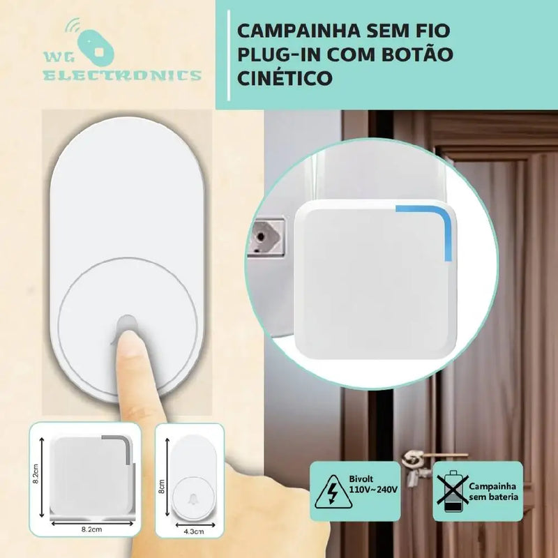 Campainha Sem Fio Residencial 150 Metros Distancia