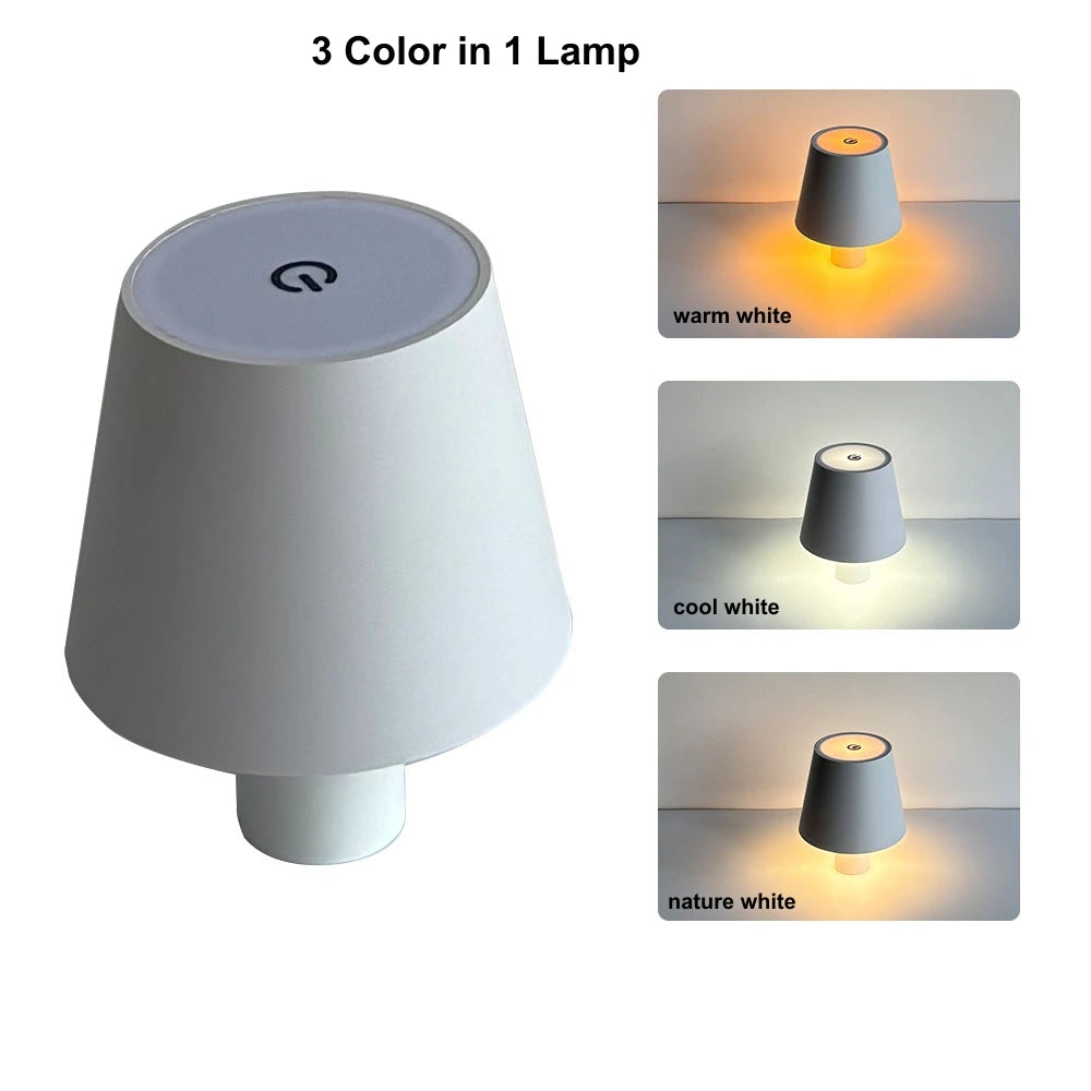 Luminária LED Sem Fio Touch – Luz Decorativa para Quarto e Escritório