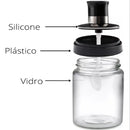 Porta-Temperos de Vidro com Colher