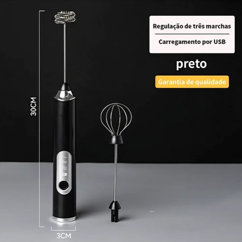 Batedor Misturador Mixer Elétrico Para Bebidas