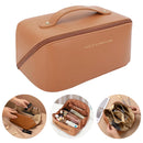 Necessaire Organizadora Feminina em Couro Caramelo