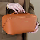 Necessaire Organizadora Feminina em Couro Caramelo