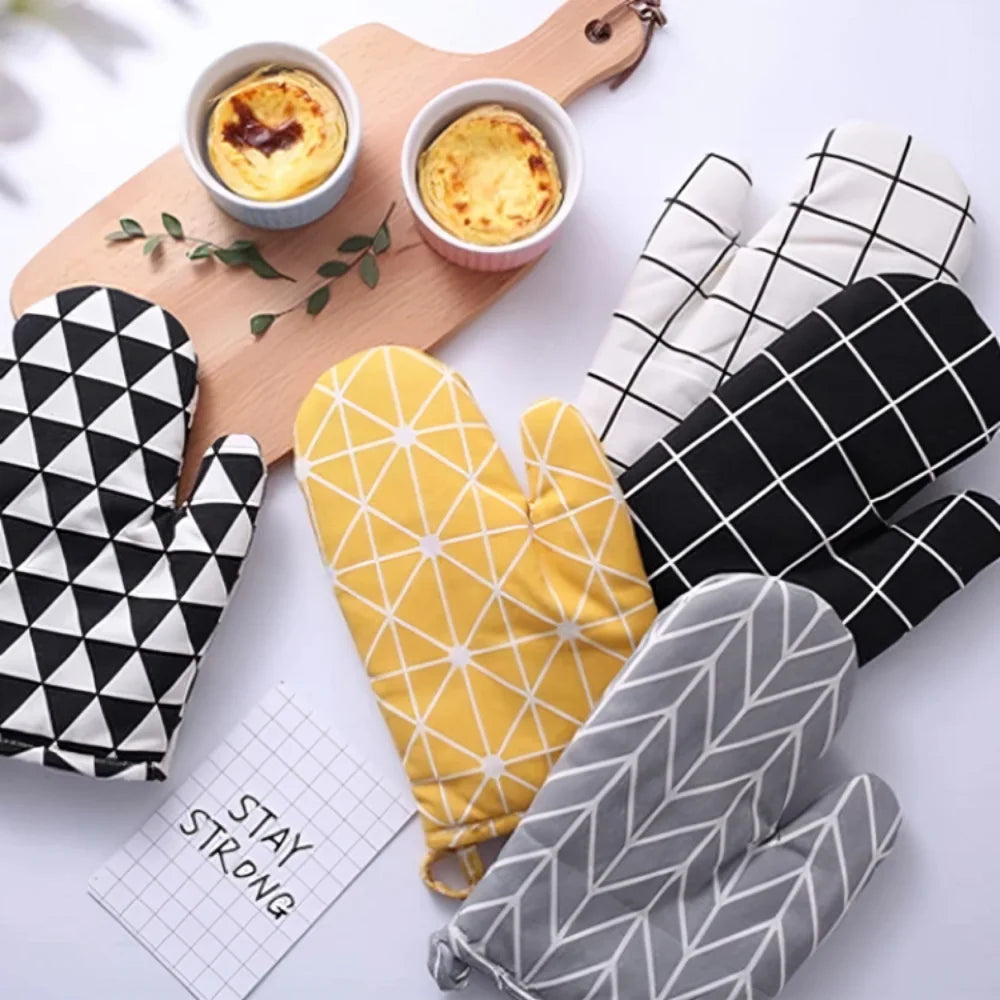 Kit 2 Luvas Térmicas De Algodão E Linho