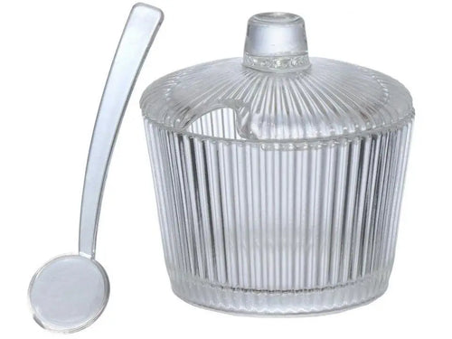 Açucareiro com Colher de Vidro Graffiato