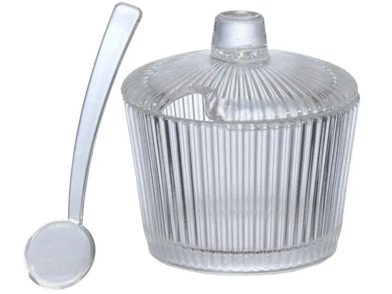 Açucareiro com Colher de Vidro Graffiato