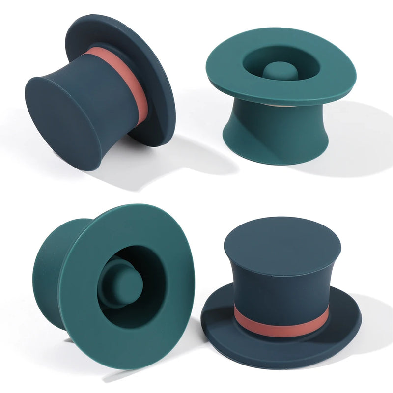Tampa de Silicone para Garrafa – Vedação a Vácuo em Forma de Chapéu Mágico