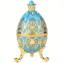 Caixa de Joias Elegante Pintada à Mão Estilo Fabergé