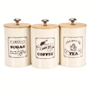 Conjunto De 3 Recipientes De Armazenamento Com Tampa De Bambu