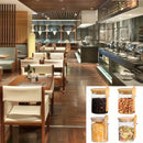 Conjunto de 4 Potes de Vidro Hermético com Colher