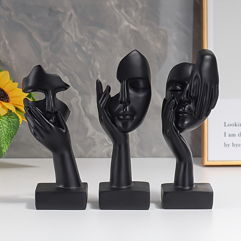 Estátua Do Pensador Em 3 Peças
