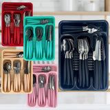 Jogo De Talheres Inox Com 24 Peças e Porta Faqueiro