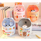 Mini Lixeira Fofa De Urso De Desenho Animado