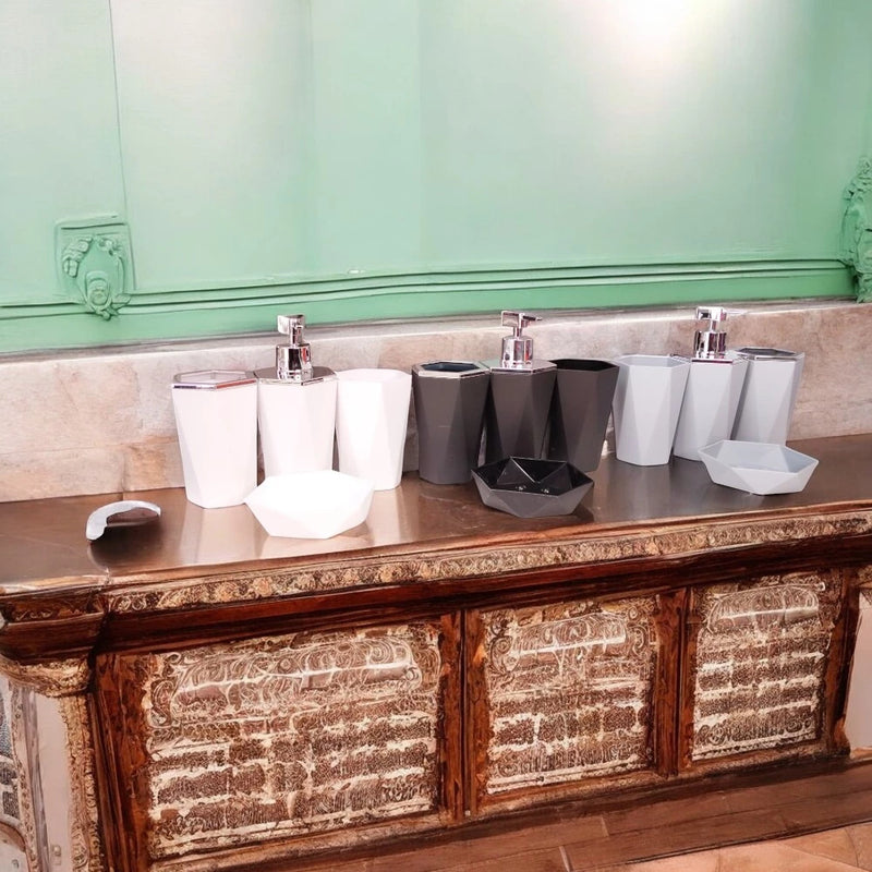 Luxuoso Conjunto De 4 Peças Saboneteira Lavabo Para Banheiro