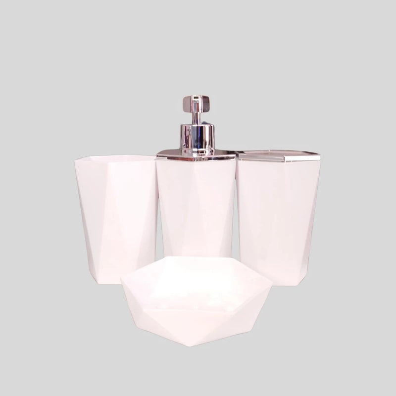 Luxuoso Conjunto De 4 Peças Saboneteira Lavabo Para Banheiro