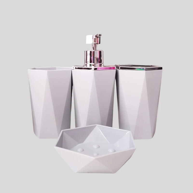 Luxuoso Conjunto De 4 Peças Saboneteira Lavabo Para Banheiro