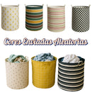 Cesto Organizador Roupa Suja e Brinquedo Dobrável Com Alça Impermeável Pratico