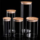 Conjunto De 12 Potes De Armazenamento Com Tampa De Bambu 240ML