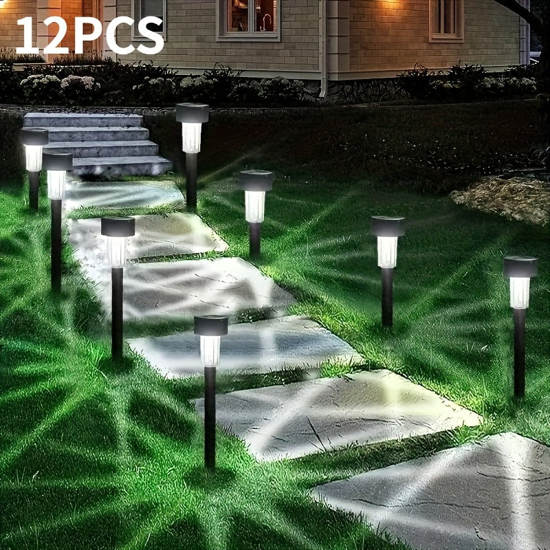 Kit 12 Luzes Solares de Jardim