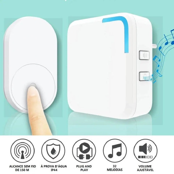 campainha sem fio kinetic sem bateria"

"campainha residencial longo alcance"

"campainha à prova d'água 150m"

"campainha sem fio fácil instalação"

"kit campainha wireless sustentável