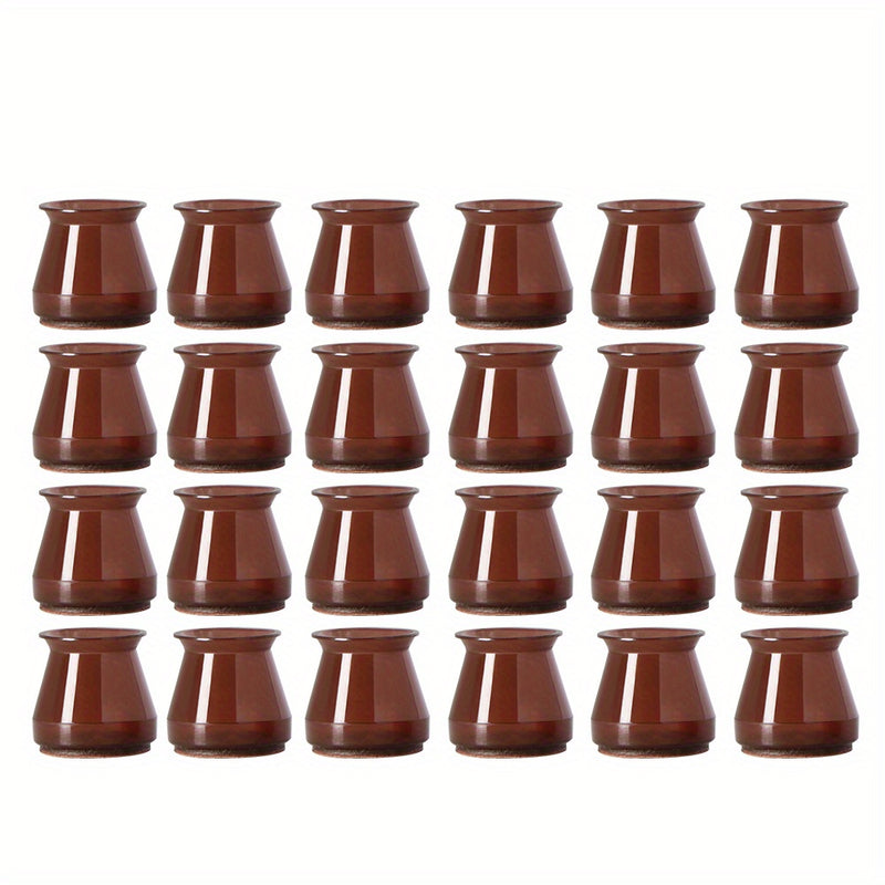 Protetores Para Pé De Cadeira Silicone Com Feltro 24 Unidades