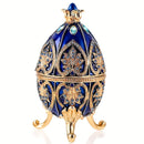Caixa de Joias Elegante Pintada à Mão Estilo Fabergé
