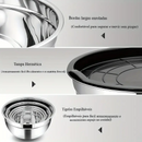 Conjunto de 5 Tigelas de Aço Inoxidável com Tampa