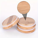 Conjunto De 12 Potes De Armazenamento Com Tampa De Bambu 240ML