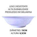 Kit Prato + Tigela Melamina Azul Mandala