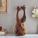 Escultura Estátua Gatos Resina