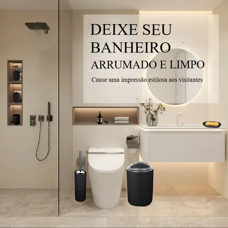 Conjunto de 6 Acessórios para Banheiro