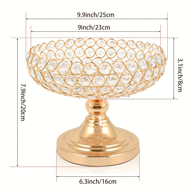 Tigela de Frutas de Cristal Elegante