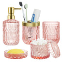 Conjunto de 5 Peças de Vidro de Luxo para Banheiro