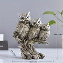 Escultura De Coruja Em Resina Charmosa