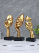 Estátua Do Pensador Em 3 Peças