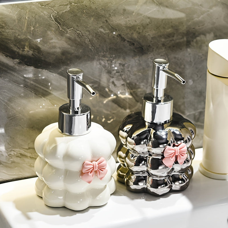 Dispensador De Sabão Cerâmico Com Design Floral