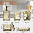 Conjunto de 5 Peças de Vidro de Luxo para Banheiro