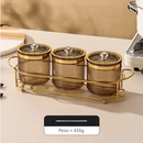 Pote De Especiarias Transparente Com Listras Criativas