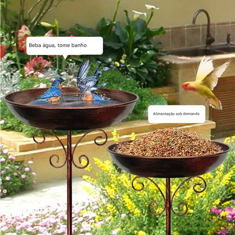 Fonte Alimentadora para Pássaros Estilo Retrô